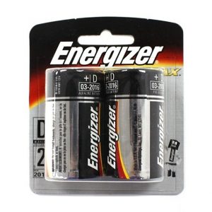 BATTERY- Energizer Alkaline Battery D 2’s/pkt