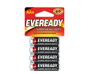 BATTERY- Eveready SHD Battery AA 4’s/pkt