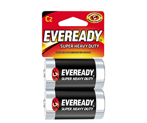 BATTERY- Eveready SHD Battery C 2’s/pkt